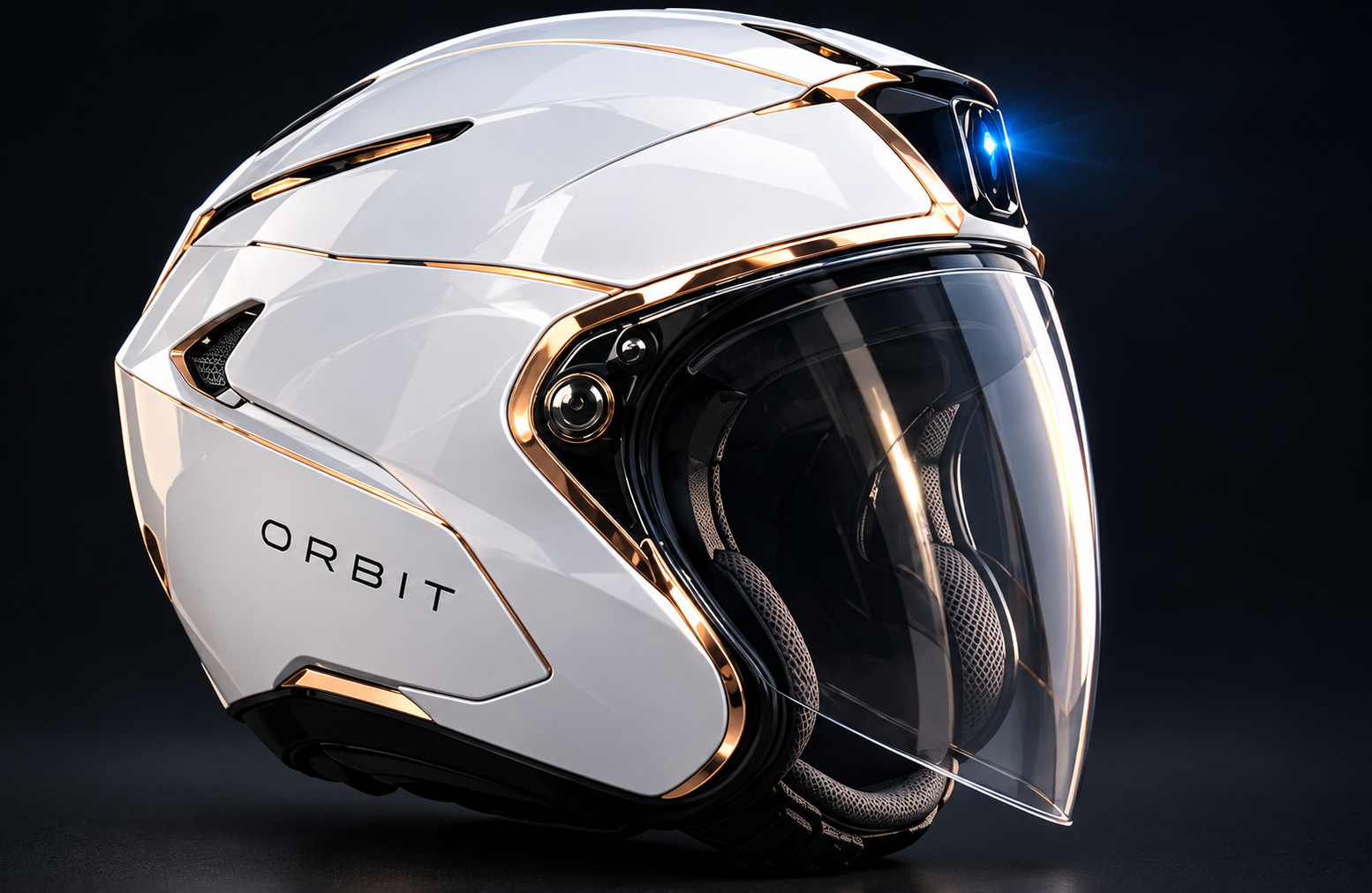 Learner wearing an Orbit camera-equipped helmet